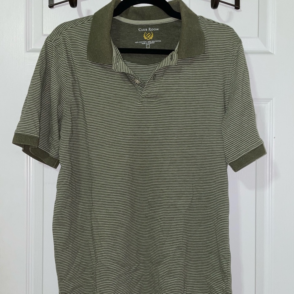 Club Room Green Striped T-Shirt S